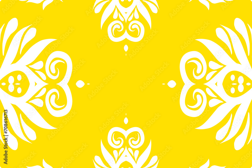 Beautiful frame white flowers line art pattern of indonesian culture traditional tenun batik ethnic dayak ornament Beautiful frame white flowers line art pattern of indonesian culture traditional tenun batik ethnic dayak ornament