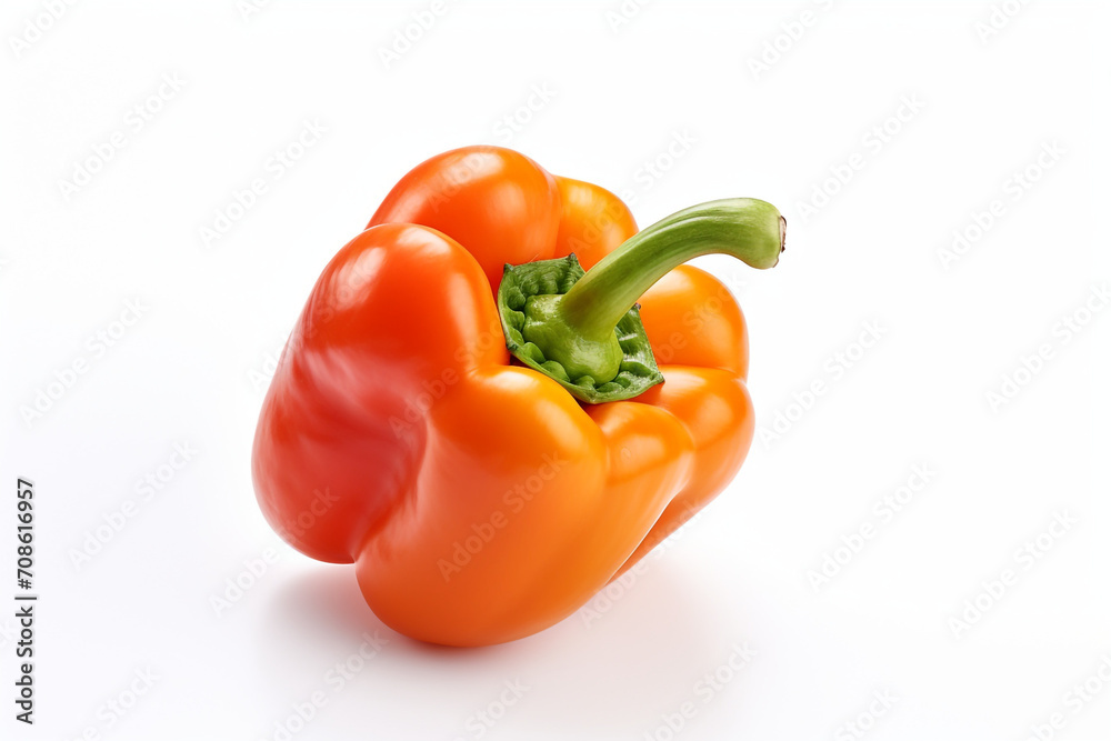 Bell Pepper isolated on white background created with Generative Ai Bell Pepper isolated on white background created with Generative Ai