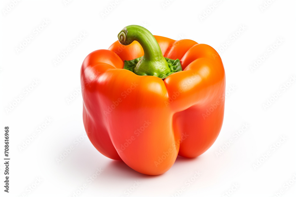 Bell Pepper isolated on white background created with Generative Ai Bell Pepper isolated on white background created with Generative Ai