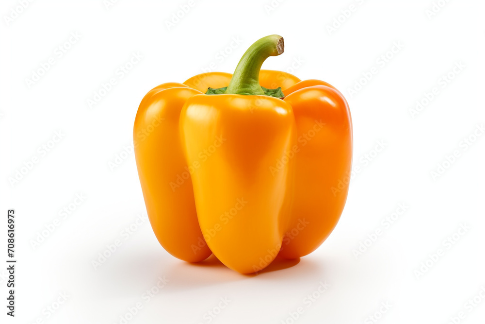 Bell Pepper isolated on white background created with Generative Ai Bell Pepper isolated on white background created with Generative Ai