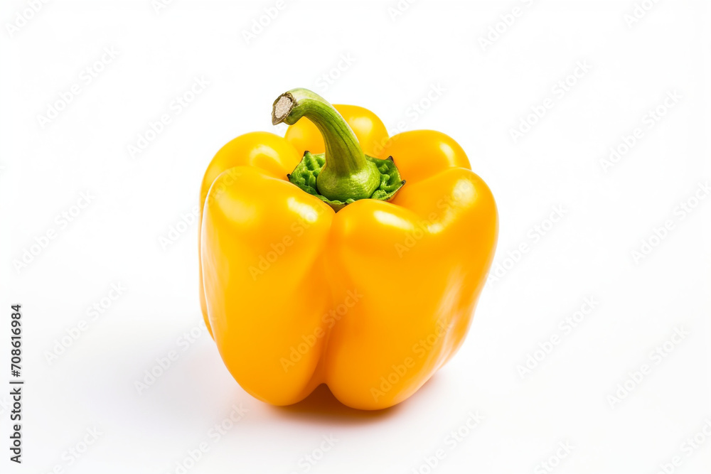 Bell Pepper isolated on white background created with Generative Ai Bell Pepper isolated on white background created with Generative Ai