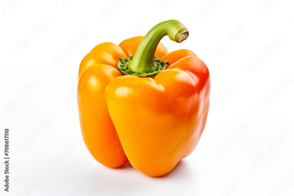 Bell Pepper isolated on white background created with Generative Ai Bell Pepper isolated on white background created with Generative Ai