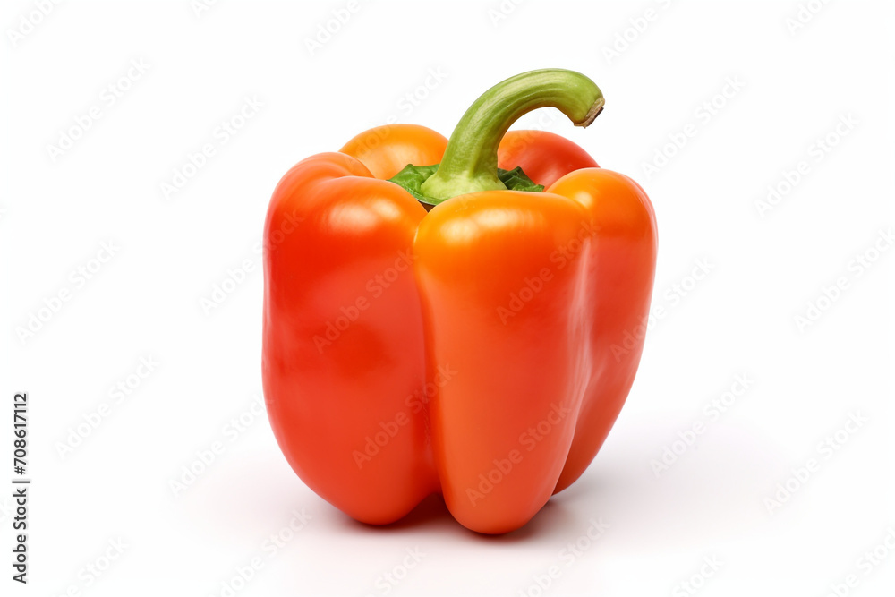 Bell Pepper isolated on white background created with Generative Ai Bell Pepper isolated on white background created with Generative Ai