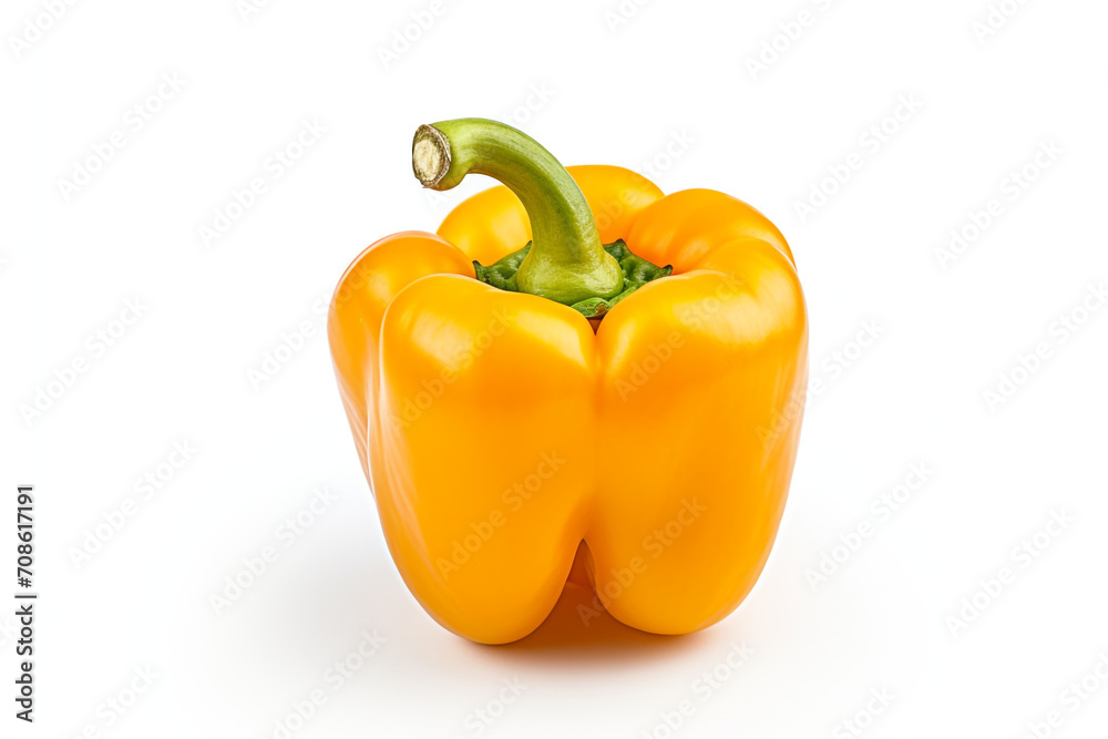 Bell Pepper isolated on white background created with Generative Ai Bell Pepper isolated on white background created with Generative Ai