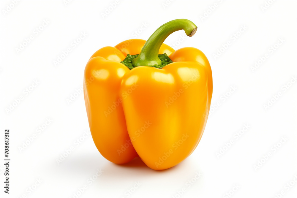 Bell Pepper isolated on white background created with Generative Ai Bell Pepper isolated on white background created with Generative Ai