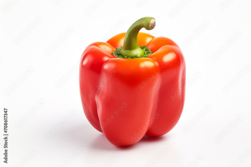 Bell Pepper isolated on white background created with Generative Ai Bell Pepper isolated on white background created with Generative Ai