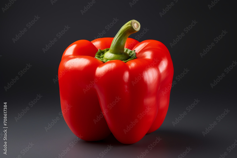 Bell Pepper isolated on white background created with Generative Ai Bell Pepper isolated on white background created with Generative Ai