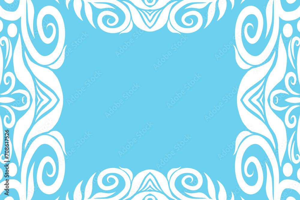 Beautiful frame white flowers line art pattern of indonesian culture traditional tenun batik ethnic dayak ornament Beautiful frame white flowers line art pattern of indonesian culture traditional tenun batik ethnic dayak ornament