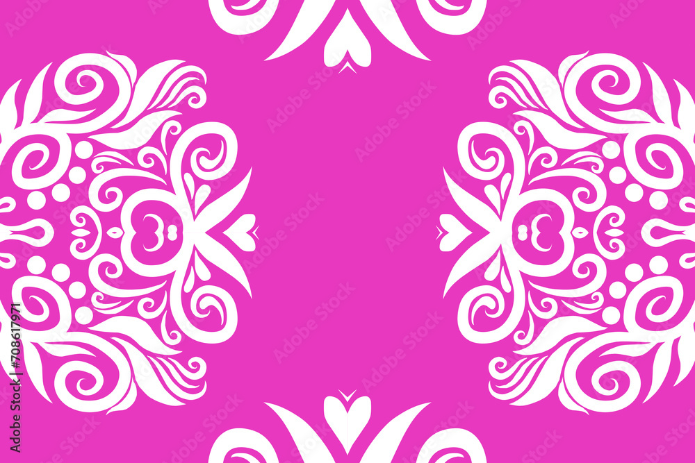 Beautiful frame white flowers line art pattern of indonesian culture traditional tenun batik ethnic dayak ornament Beautiful frame white flowers line art pattern of indonesian culture traditional tenun batik ethnic dayak ornament