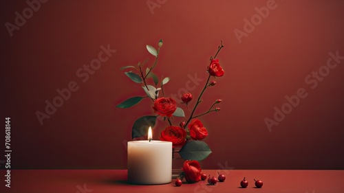 enchanting Valentine's Day background that conveys the essence of love and romance, utilizing clean lines and contemporary aesthetics to evoke a sense of modern elegance.
