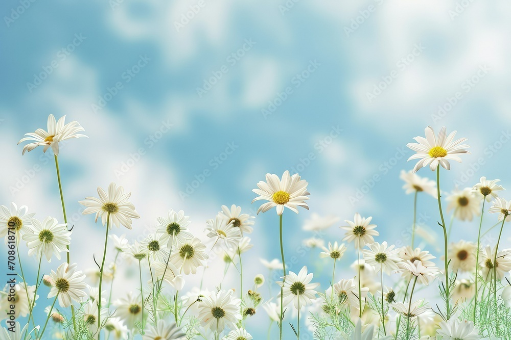 A lot of Daisies with copy space, Associated with innocence and true love. A lot of Daisies with copy space, Associated with innocence and true love.