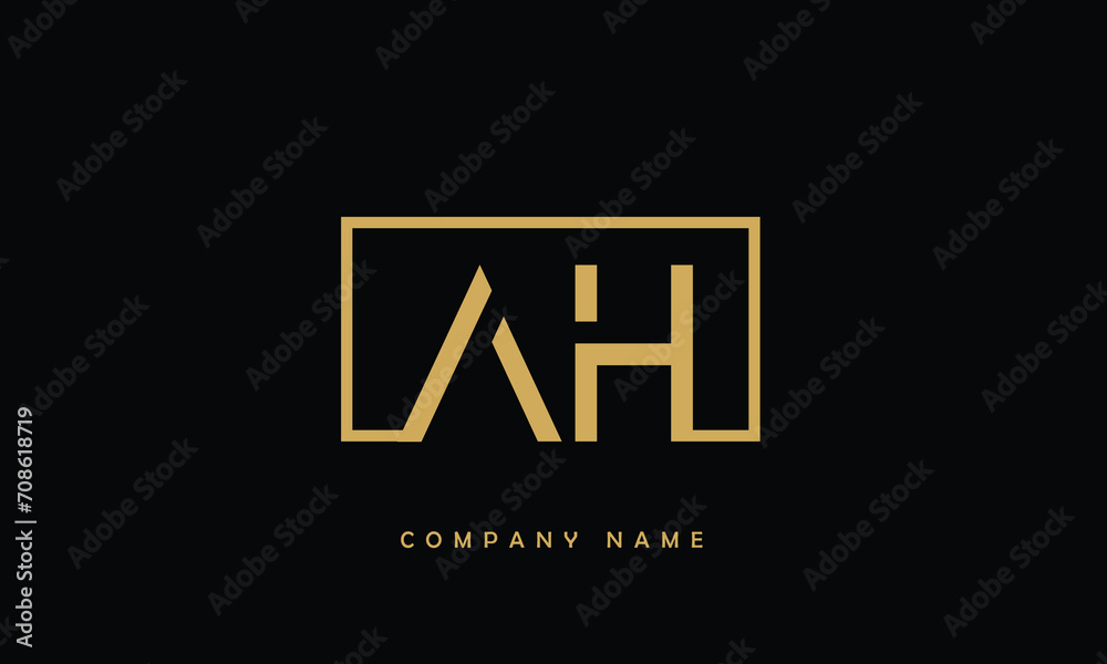 Fototapeta premium AH, HA, A, H Abstract Letters Logo Monogram