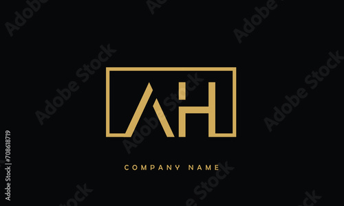 AH, HA, A, H Abstract Letters Logo Monogram photo