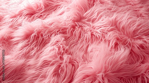 Close Up of Pink Furry Material for Textiles  Crafts  and Fashion Design