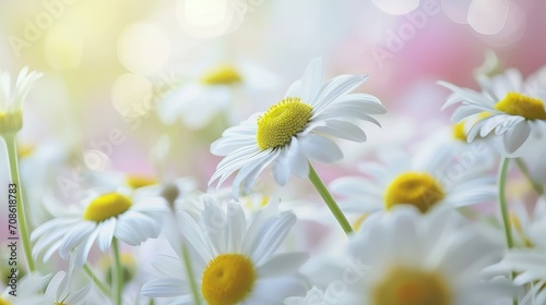 A lot of Daisies with copy space, Associated with innocence and true love.
