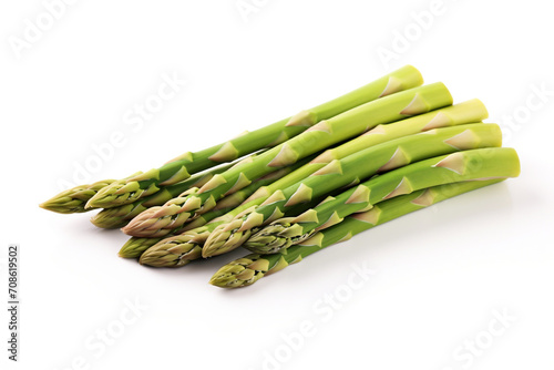 Asparagus isolated on white background created with Generative Ai