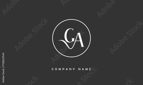 AG, GA, A, G Abstract Letters Logo Monogram