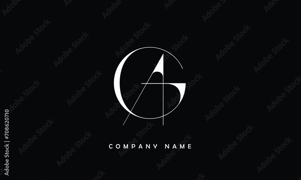 AG, GA, A, G Abstract Letters Logo Monogram AG, GA, A, G Abstract Letters Logo Monogram