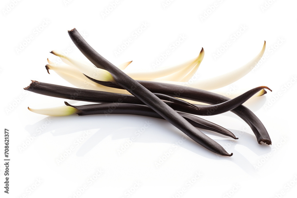 Vanilla isolated on white background created with Generative Ai