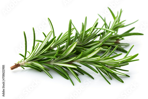 Rosemary isolated on white background created with Generative Ai