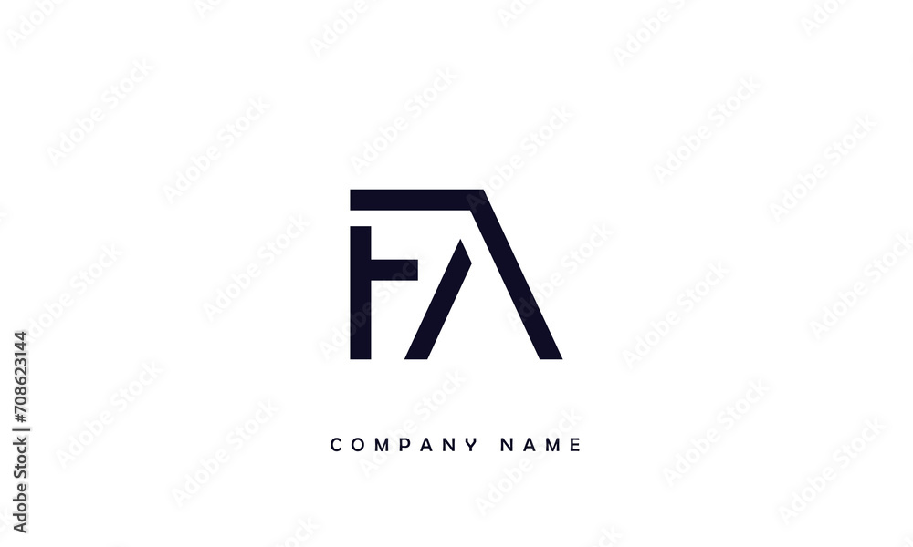 AF, FA, A, F Abstract Letters Logo Monogram AF, FA, A, F Abstract Letters Logo Monogram