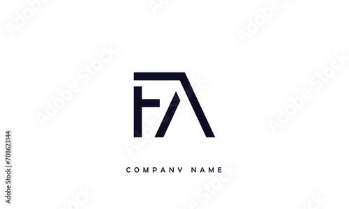 AF, FA, A, F Abstract Letters Logo Monogram