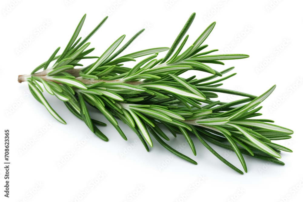 Rosemary isolated on white background created with Generative Ai