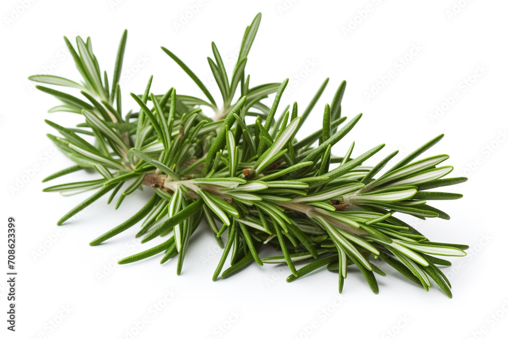 Fototapeta premium Rosemary isolated on white background created with Generative Ai
