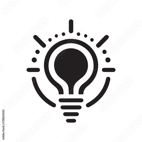 light bulb and lightning logo vector element, light bulb and lightning illustration vector template