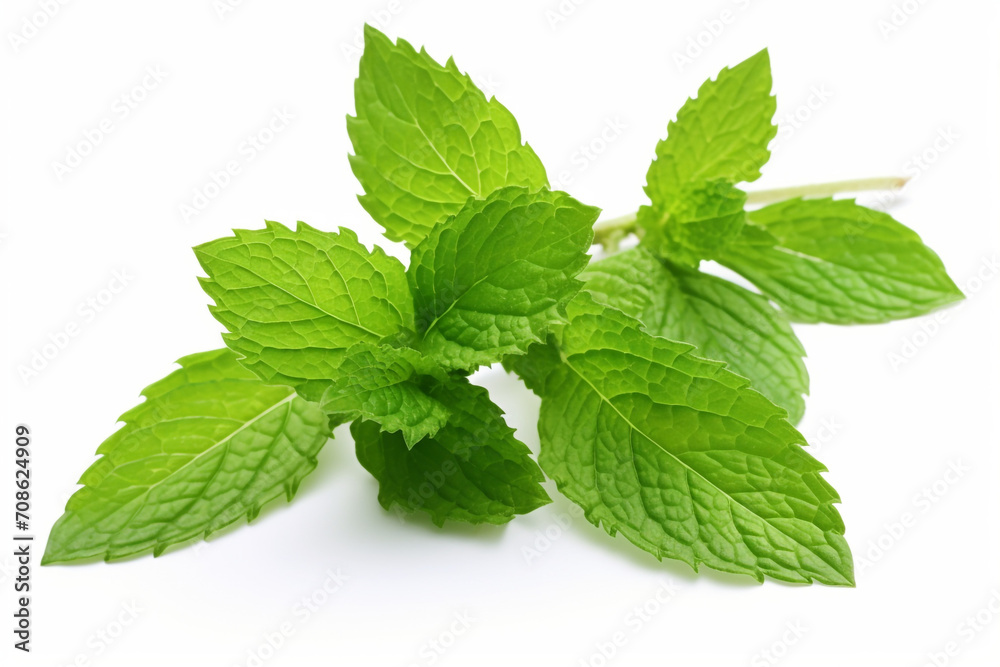 Spearmint isolated on white background created with Generative Ai Spearmint isolated on white background created with Generative Ai