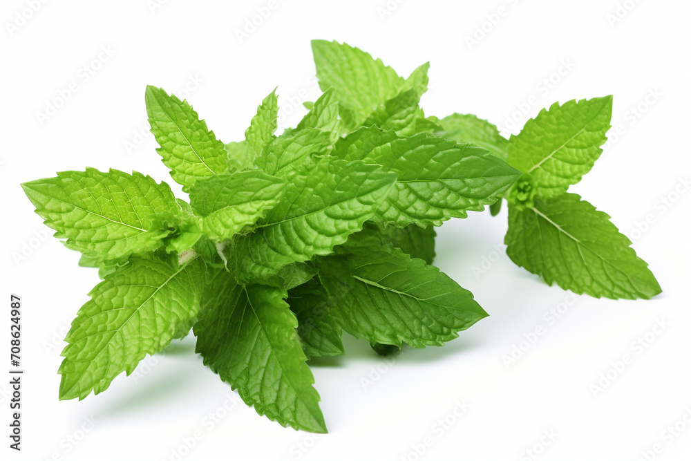 Spearmint isolated on white background created with Generative Ai Spearmint isolated on white background created with Generative Ai