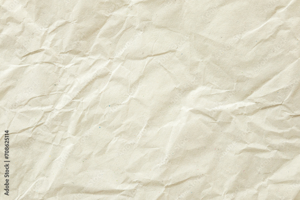 Fototapeta premium Abstract old white crumpled and creased recycle paper texture background