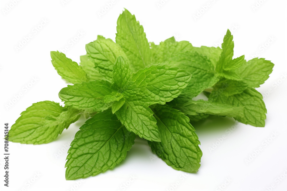 Spearmint isolated on white background created with Generative Ai