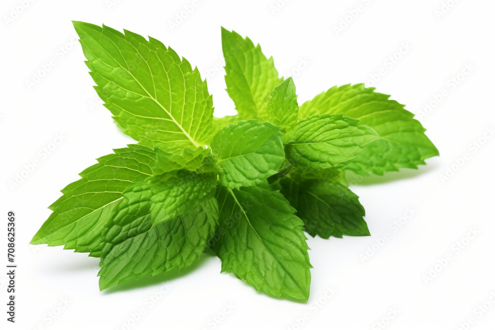 Spearmint isolated on white background created with Generative Ai Spearmint isolated on white background created with Generative Ai