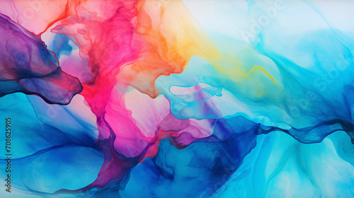 Colorful alcohol ink abstract background