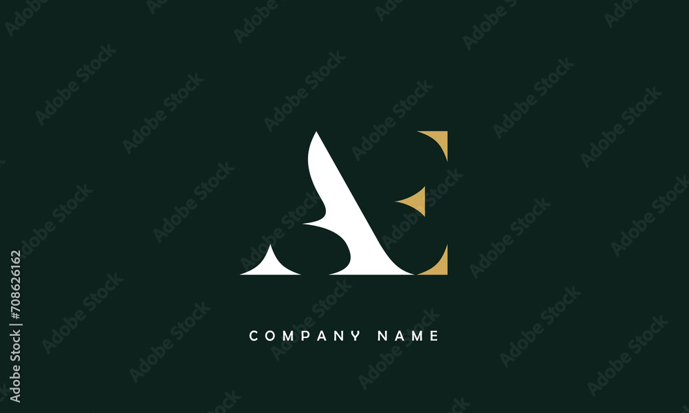 AE, EA, A, E Abstract Letters Logo Monogram AE, EA, A, E Abstract Letters Logo Monogram