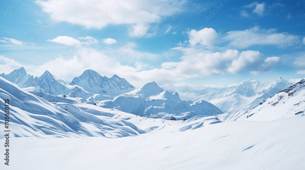 Berge Landschaft Schnee Winter