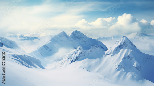 Berge Landschaft Schnee Winter Panorama Mountains © THM