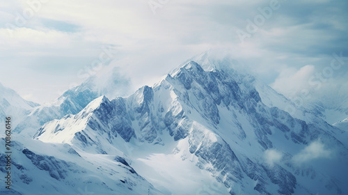Berge Wolken Widescreen Winter Alpen Landschaft Schnee Urlaub