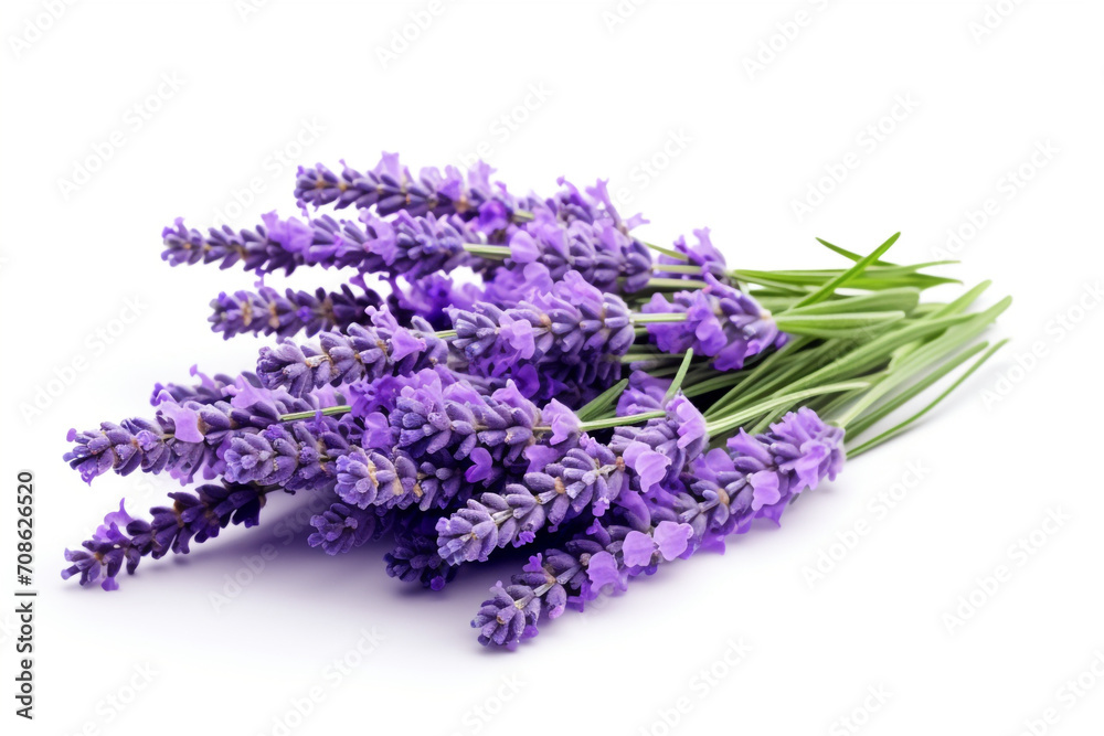 Lavender isolated on white background created with Generative Ai Lavender isolated on white background created with Generative Ai