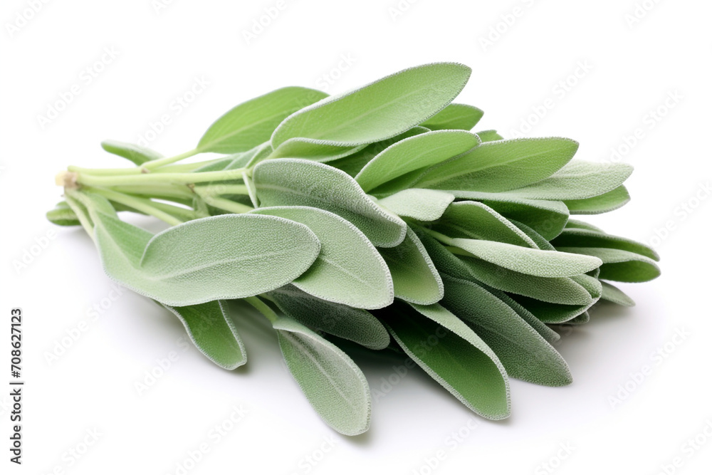 Sage isolated on white background created with Generative Ai Sage isolated on white background created with Generative Ai