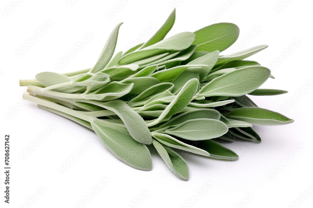 Sage isolated on white background created with Generative Ai Sage isolated on white background created with Generative Ai