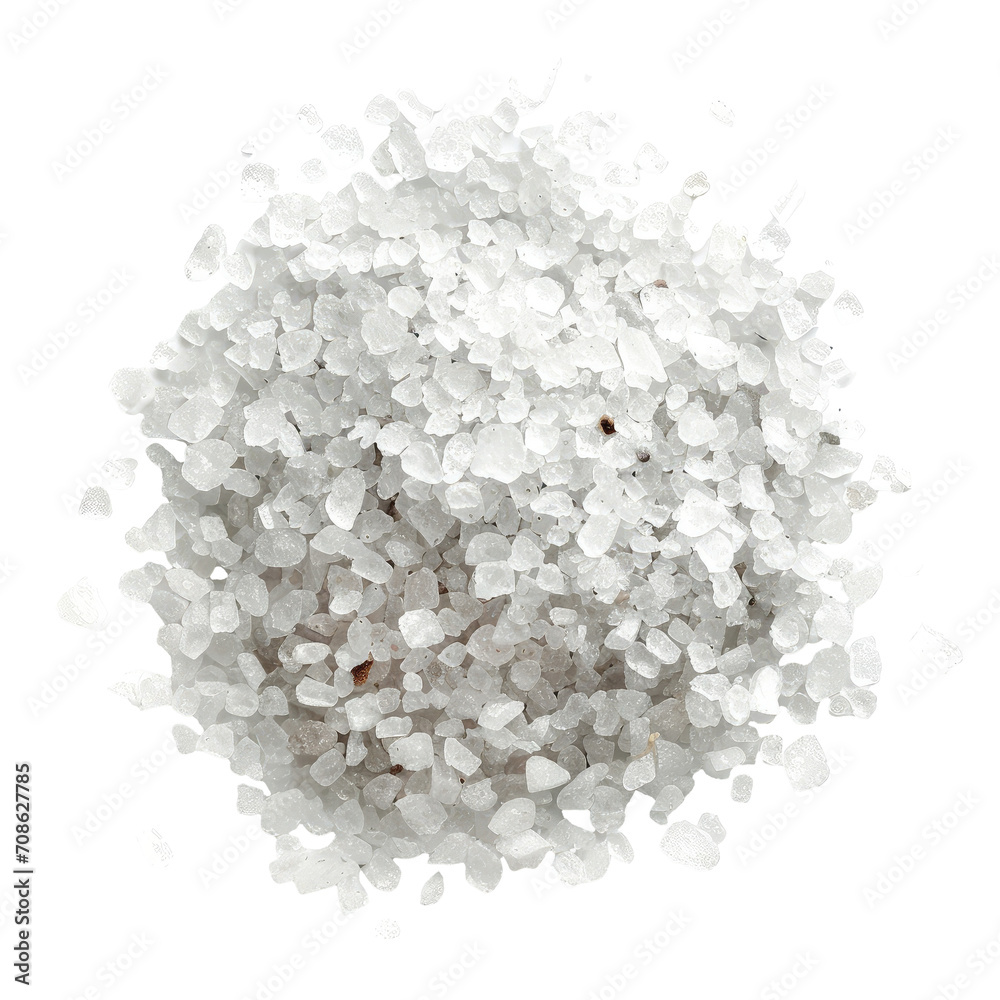 Pristine White Sea Salt Crystals Heap Isolated on transparent Background for Culinary and Wellness Use Pristine White Sea Salt Crystals Heap Isolated on transparent Background for Culinary and Wellness Use