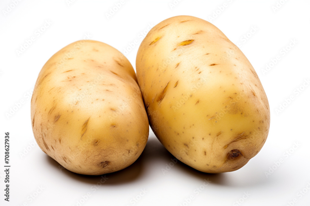 Potato isolated on white background created with Generative Ai Potato isolated on white background created with Generative Ai