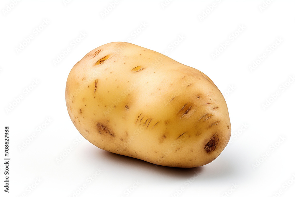 Potato isolated on white background created with Generative Ai Potato isolated on white background created with Generative Ai