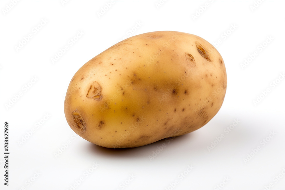 Potato isolated on white background created with Generative Ai Potato isolated on white background created with Generative Ai