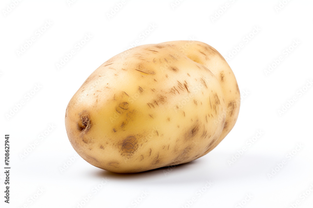 Potato isolated on white background created with Generative Ai Potato isolated on white background created with Generative Ai