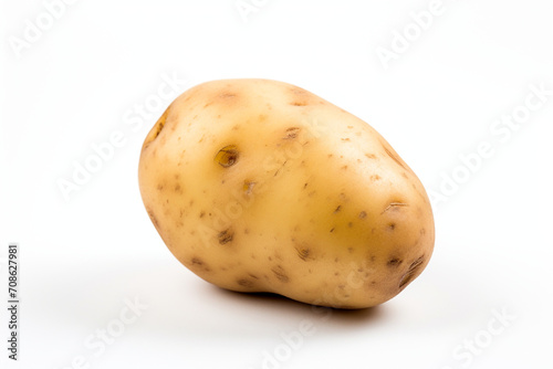 Potato isolated on white background created with Generative Ai