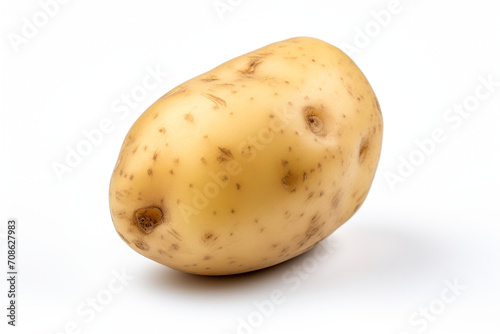 Potato isolated on white background created with Generative Ai