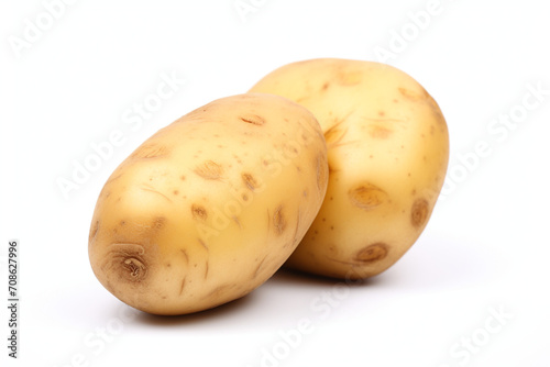 Potato isolated on white background created with Generative Ai